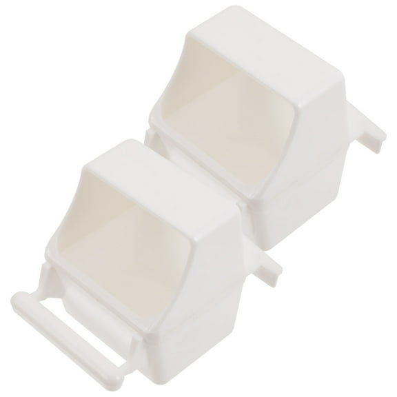 LULULION 2Pcs Bird Feeding Cup White Cage Accessory for Food and Water Holds Securely
