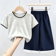 thumbnail image 6 of LvhaoGJOB Little Kids Girls T-Shirt and Pants Outfit Set - Elastic Waist, 6 of 6