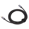 thumbnail image 2 of Cable de extensión tipo C 4K 60Hz Resolución 10Gbps Resistente al desgaste Tipo C Macho a Tipo C Hembra con carcasa de aluminio 300cm, 2 of 10