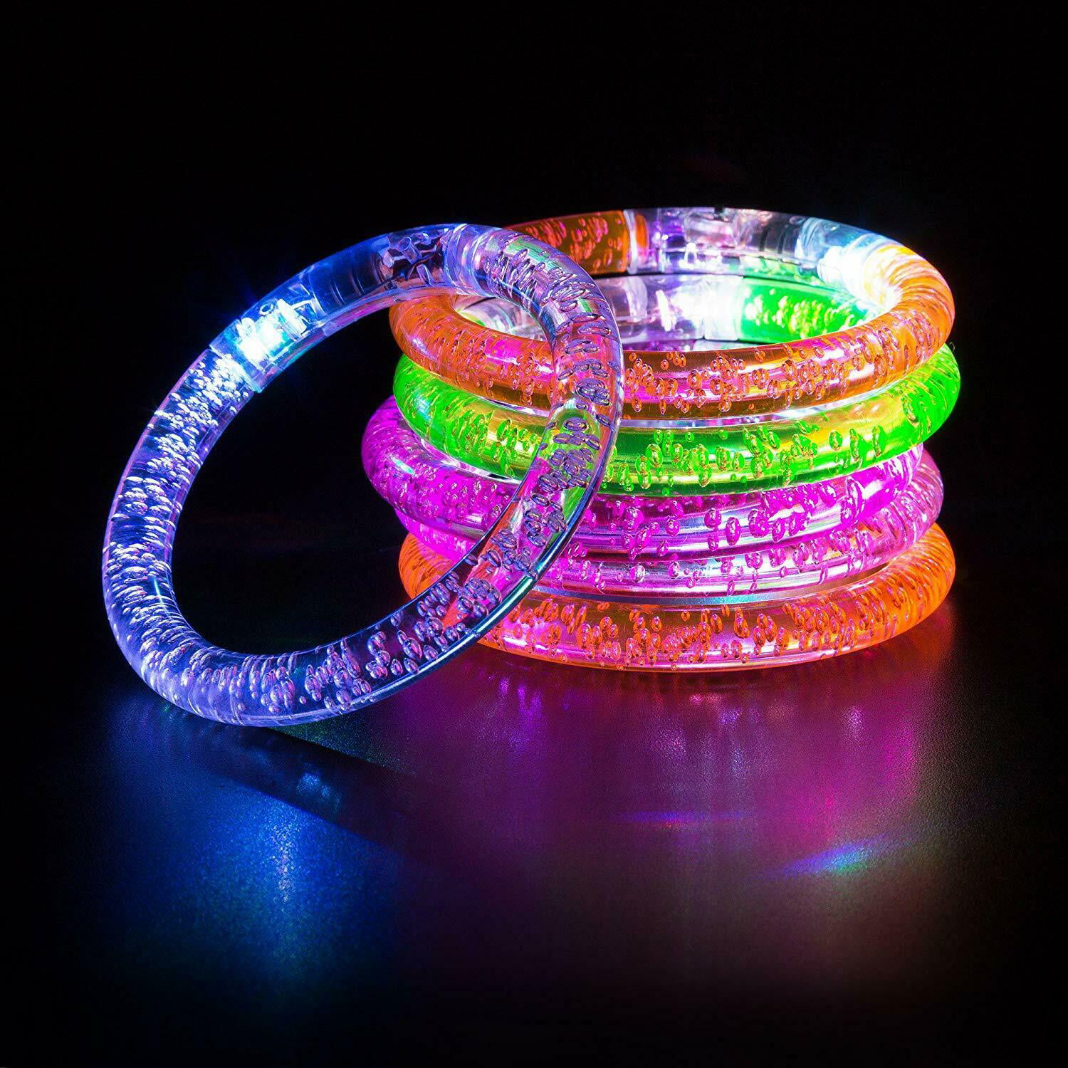 10pcs LED Bracelets Glow Sticks Bracelets Wristbands Light Up