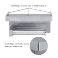 thumbnail image 3 of Toprema Toilet Paper Holder with Shelf Tissue Roll Hanger SUS304 Stainless Steel Rustproof Bathroom Hardware Screw Wall Mount or Self Adhesive - Silver, 3 of 7