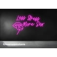 thumbnail image 3 of Glowneon Less Stress Quotes Neon Sign, Quotes Led Light, Custom Quotes Sign, Bedroom Wall Decor, 3 of 4