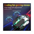 thumbnail image 5 of G22 Wired Mouse Sensitive Anti-skid with Cooling Fan 6400DPI Plug Play Gaming Mouse for Desktop - Black, 5 of 5