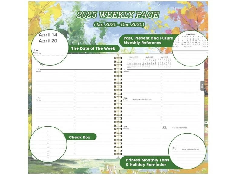 2025 Planner - 2025 Calendar Planner Weekly And Monthly, Jan. 2025 - Dec. 2025,