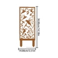 thumbnail image 3 of Rusty Metal Garden Stake, 2D 14.18 inches Garden Column Rust Steel Statue, Modern Garden Sculpture, Metal Patio Landscape Decor, Art Column for Lawn, Porch, Backyard Decoration, Style J, 3 of 9
