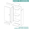 thumbnail image 2 of TUHOME Furniture Belleria 47" High Wood Pantry Cabinet in White, 2 of 7