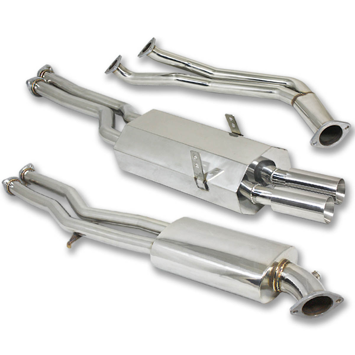 BMW E36 3Series Catback Exhaust System 3" Dual Tip Muffler Walmart