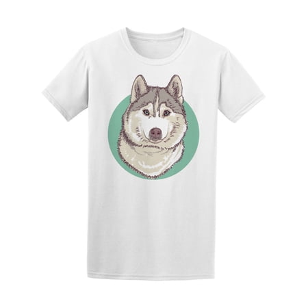 Cute Watercolor Husky Dog, Male 4X-Large