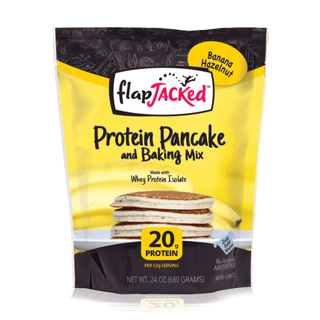 FlapJacked Banana Hazelnut Protein Pancake & Baking Mix, 24