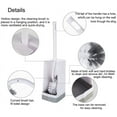 thumbnail image 3 of Marbarsse Bathroom Toilet Bowl Brush and Holder Curved Design Toilet Brush for Deep Cleaning Under Rim Best Toilet Brush Set Easy Handy CompactToilet BowlCleaner Brush for Bathroom 2 Pack, 3 of 4