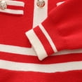 thumbnail image 7 of GUOBIOZIY Baby Girl Party Dress Girls Ribbed Knit Sweater Dress Kids Long Sleeve Casual Playwear Dress Red,6-7 Y, 7 of 7