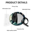 thumbnail image 4 of Whale 2pcs PU Leather Round Bag Tags Suitcase Handbag Tags with Privacy Cover and Name ID Tag for Travel Luggage, Handbags, Backpacks, School Bags, 4 of 6