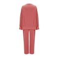 thumbnail image 5 of Plus Size Womens Sets 2 Piece Outfits Oversized Pullover Sweatshirt and Straight Fit Pants Long Sleeve Loungewear (XS, Pink), 5 of 7