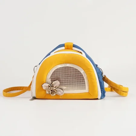 Breathable Pet Bag Small Pet Carrier Bag Breathable Comfortable Pet Travel Tote Bag Sling for Hamster Guinea Pig Rabbit Hedgehog (Orange)