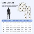 thumbnail image 2 of Mens Pajamas Set, Bee print B Button Down Long Sleeve Loungewear Sleepwear Pjs sets for Men, 2 of 5