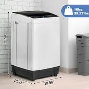 Ktaxon Full Automatic Washing Machine, 15.6Lbs Top Load Portable Washer with Drain Pump, 10 Wash Programs 8 Water Level Washer and Dryer Combo, 2 in 1 Washer and Dryer for Apartments, Camping