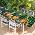 thumbnail image 2 of St. Patrick's Day Table Cloths for 8 Foot Rectangle Tables, Lucky Shamrocks Harp Beer Farmhouse Plaid Patio Waterproof Elastic Fitted Tablecloths, Washable Rectangular Table Cover for Camping, 2 of 8