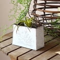 thumbnail image 6 of SLYNSHome Vintage Distressed Metal Planter, Farmhouse Style Bird Embossed Flower Pot With Handle, Rustic Decor For Garden, Balcony - M, 6 of 7