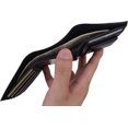 thumbnail image 4 of MARSHAL Kids Slim Compact ID and Coin Pocket Genuine Leather Trifold Wallet for Boys Black, 4 of 7