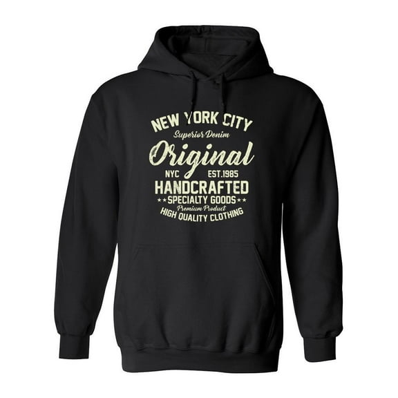New York City Superior Denim. Hoodie Men -Image by Shutterstock, Male Medium