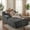grey, variant on JUIKURY 57" Boneless Chaise Lounge Chair, Corduroy Small Sleeper Sofa Bed With 3 Pillows & Wide Armrests, Black