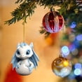 thumbnail image 2 of Christmas Tree Ornament Hanging Decoration Flying Baby Gothic Theme Acrylic 10 cm with Rope for Holiday Tree Display, 2 of 2