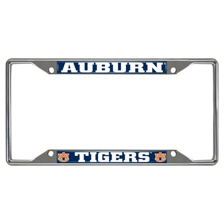 - 14787 NCAA Auburn University Tigers Chrome License Plate Frame, The perfect way to accessorize your car or truck and show team pride By Fanmats