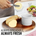thumbnail image 2 of Zulay Kitchen Porcelain Butter Crock With Lid & Knife - Authentic French Butter Dish For Fresh & Spreadable Butter - White, 2 of 9