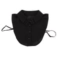 thumbnail image 4 of Blusa con Cuello Desmontable para Mujer, Cuello , de Cuello de Encaje, Blusa, , Ropa, Decoración, Joyería Negro Soledad Pin de chifón para mujer, 4 of 10