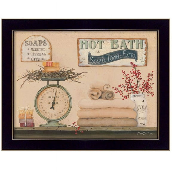 TrendyDecor4U Hot Bath By Pam Britton Printed Wall Art BR410-712