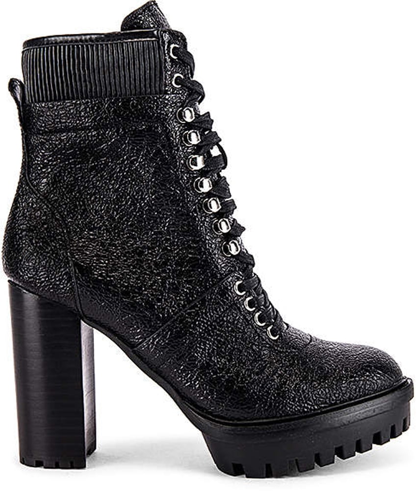 mid calf black boots low heel