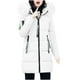 thumbnail image 2 of Puntoco Chaqueta gruesa de invierno para mujer con cuello y cremallera y bolsillo con capucha de algodón cálido Puntoco Puntoco-1, 2 of 4