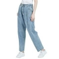 thumbnail image 4 of Women's Classic High Waisted Boyfriend Cropped Denim Jeans Loose Harem Pants, 4 of 7
