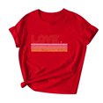 thumbnail image 4 of Ounisa Womens Love Heart Letters Shirts Short Sleeve Valentines Crewneck Colorful Heart Graphic Tees Tops, 4 of 5