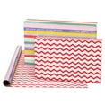 thumbnail image 5 of American Greetings 160 sq. ft. Reversible Religious Wrapping Paper Bundle for First Communions, Baptisms and Weddings - Designed by Kathy Davis, Cross Polka Dots, Stained Glass and Zig-Zag Stripes (4, 5 of 8