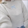 thumbnail image 6 of Womens Floral Bowknot Pattern Graphics Oversized Hoodie Pullover Top Long Sleeve Loose Fit Sweatshirts with Pocket, 6 of 9