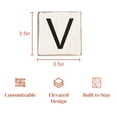 thumbnail image 2 of Stiles Crossword Letter Tiles, Wooden Wall Decor, 3.5 Inch, Rustic, Letter V, 2 of 7