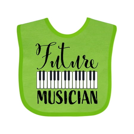 

Inktastic Future Musician- Piano Music Boys or Girls Baby Bib