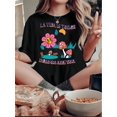 thumbnail image 1 of Camiseta De Mujer Verano Ropa Informal Suelta Camiseta Básica De Moda Para La Calle DiariaWomen'S Casual Crew Neck Short Sleeve T-Shirt, Polyester Knit Fabric with Medium Stretch, Geometric Floral a, 1 of 6