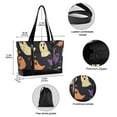 thumbnail image 2 of FORMRS Canvas Laptop Tote Bag for Women with 15.6" Computer Compartments Shoulder Handbag, Purple Halloween Ghosts, 2 of 7