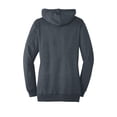 thumbnail image 4 of District Women's Lightweight Fleece Hoodie Dm493 - Heathered Navy - XS, 4 of 4