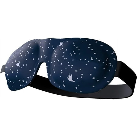 SMUG 100% Blackout Deep Sleep Mask, Adult, Contoured 3D Lash Protector, Blue Night Sky