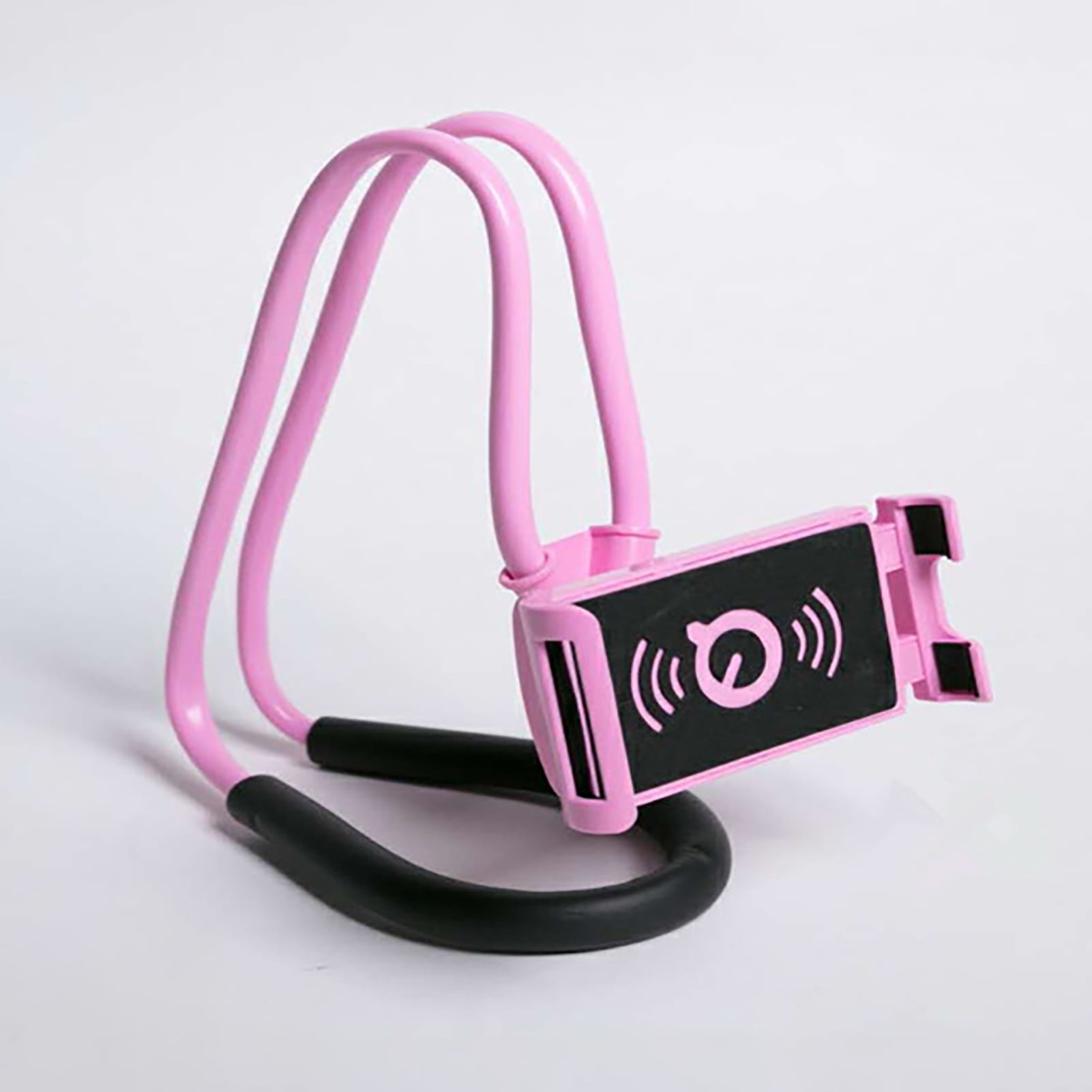 Phone Stand 360 Degree Rotation Lightweight Neckband Flexible Phone Lazy Bracket for Watching TV,Pink
