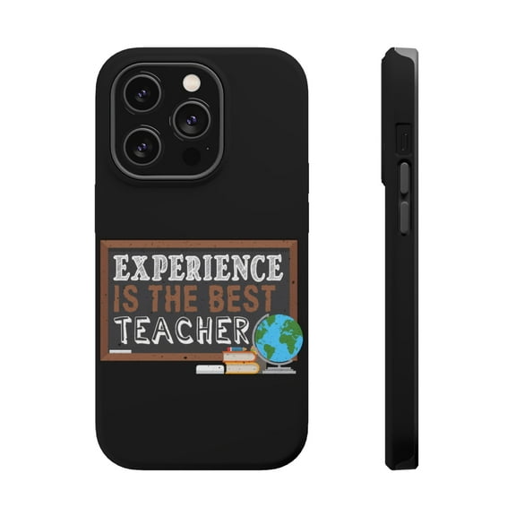 DistinctInk Tough Case for Apple iPhone 15 PRO (6.1" Screen), Compatible with MagSafe Charging - Experience Best Teacher