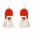 thumbnail image 1 of Pendientes Tejidos De Navidad, Pendientes Bohemios Tejidos Con Borlas De Papá Noel, Pendientes Colgantes De Gota Trenzados Hechos A Mano Para Mujeres Y Niñas Cateissary AP006515-01, 1 of 6