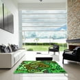 thumbnail image 7 of Ahgly Company Machine Washable Indoor Round Transitional Green Area Rugs, 4' Round, 7 of 7