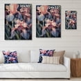 thumbnail image 4 of Designart "Petal of Iris in Pink and Blue II" Floral Print on Natural Pine Wood, 4 of 5