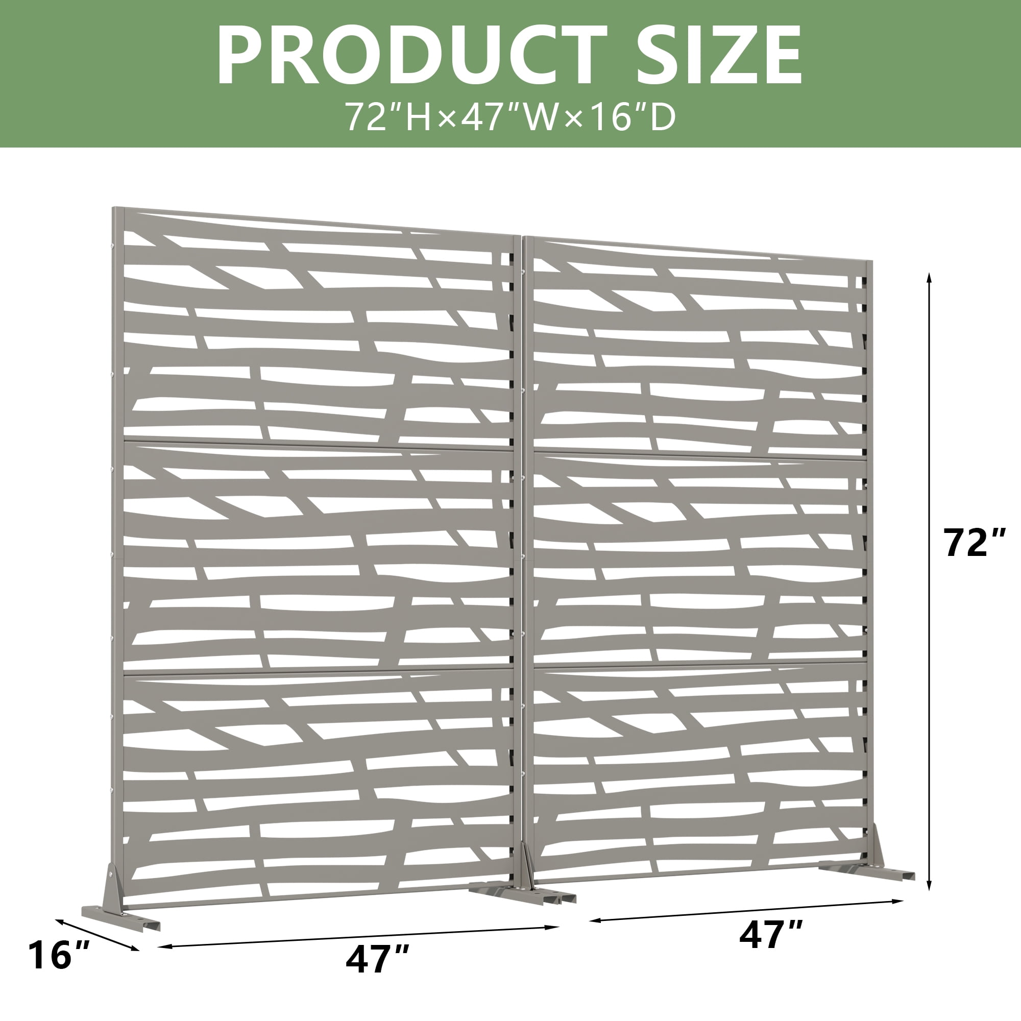 Metal Privacy Screen Fence Panel with Stylish Pattern