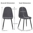 thumbnail image 6 of Homy Casa Dining Chairs Set of 4, Modern Upholstered Side Chair for Home Kitchen, Grey, 6 of 9