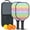 Pioneer Flower Floral, variant on Pickleball Paddles Set,Pioneer Flower Floral Print Pattern Fiberglass Surface Pickleball Racket Set with 2 Indoor Outdoor Pickleball Balls and Pickleball Bag,Pickle-ball Equipment